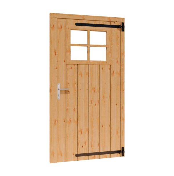 Opgeklampte deur met raam 93cm breed, RD