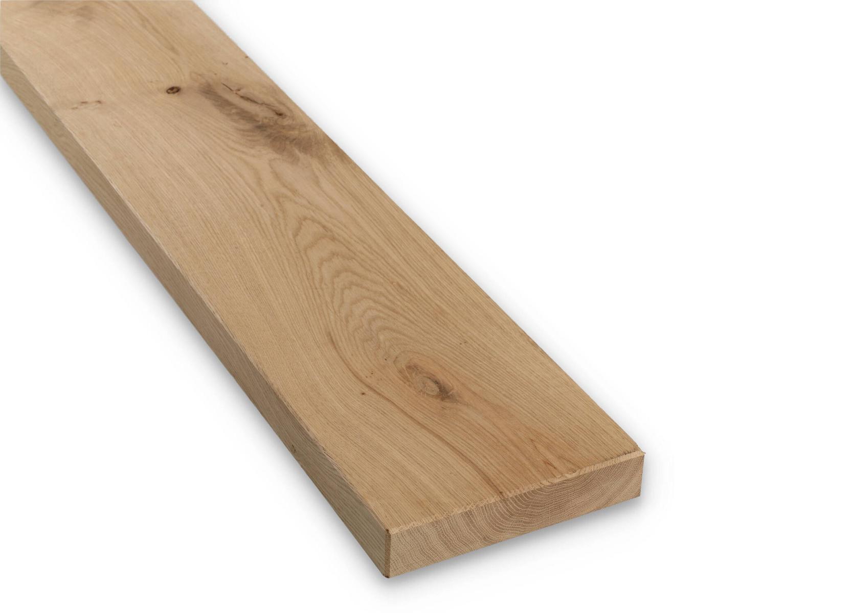 eiken wandplank 4cm dik strak 1