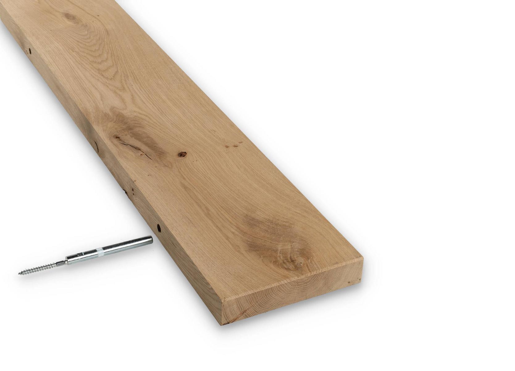 eiken wandplank 4cm dik strak 3