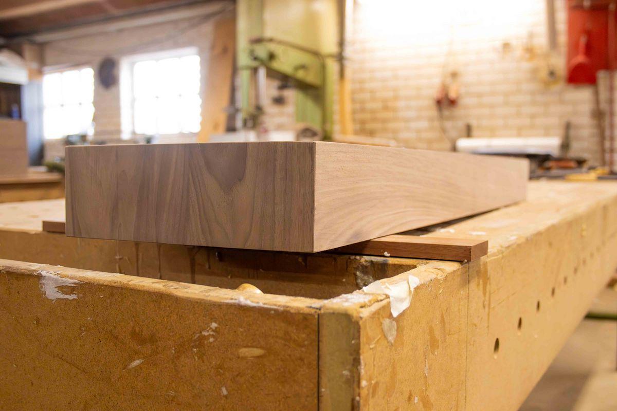 Massief houten traptreden