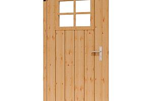 Opgeklampte deur met raam 93cm breed, LD