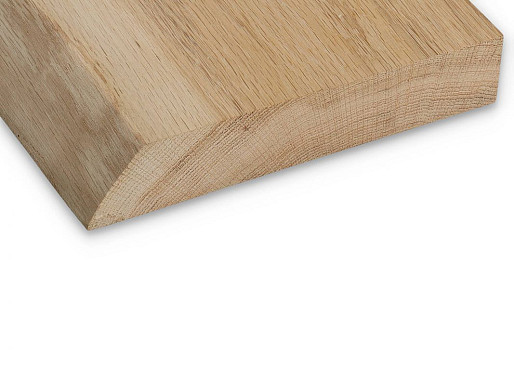 Eiken wandplank met boomstamvorm