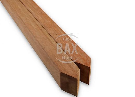 Hardhouten paal met punt 65x65mm