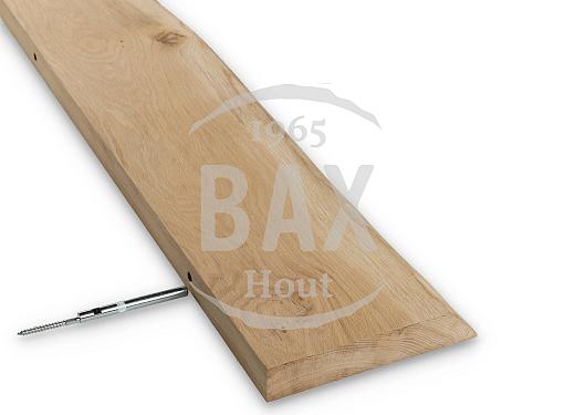 Eiken wandplank met boomstamvorm