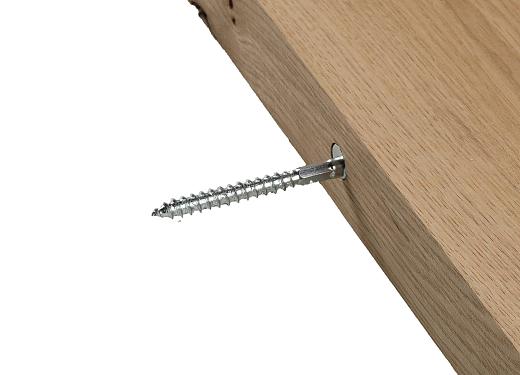 Eiken wandplank met boomstamvorm