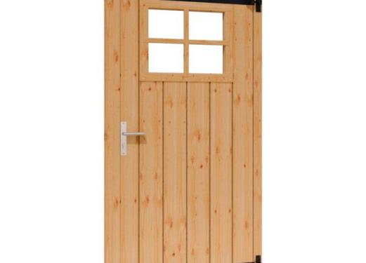 Opgeklampte deur met raam 93cm breed, RD