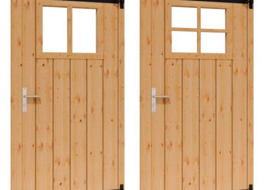 Opgeklampte deur met raam 93cm breed, RD