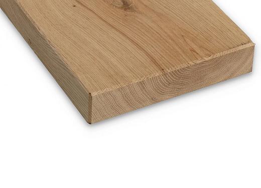 Eiken wandplank recht model