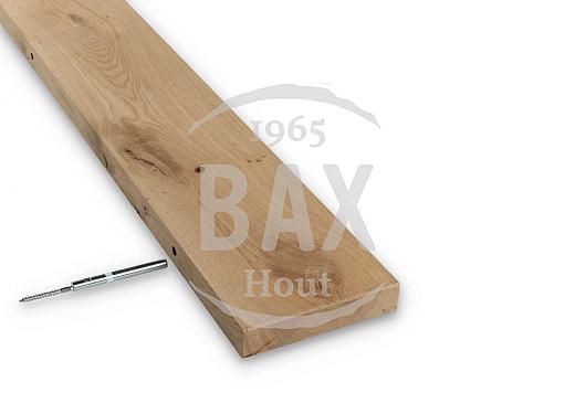 Eiken wandplank recht model