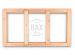 Douglas vast raam 642x1168mm